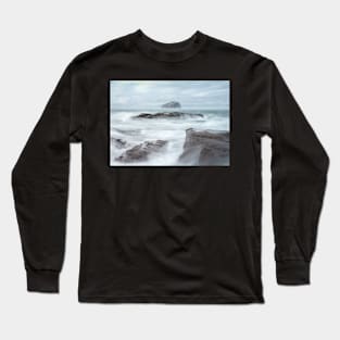 White surf at Bass Rock Long Sleeve T-Shirt